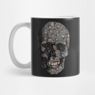 Happy Skulls Random Pattern (Gray) Mug